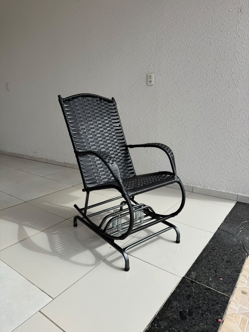 Cadeira de Balanço com 4 molas, cadeira de Fibra Sintética
